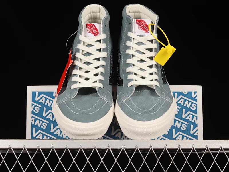 All categories Vans Vans series Vans Hi Vans high-top Vans OG SK8-Hi Lx fairy haze blue color Japanese retro trend high-top canvas skateboard shoes VN0A4BVB20R